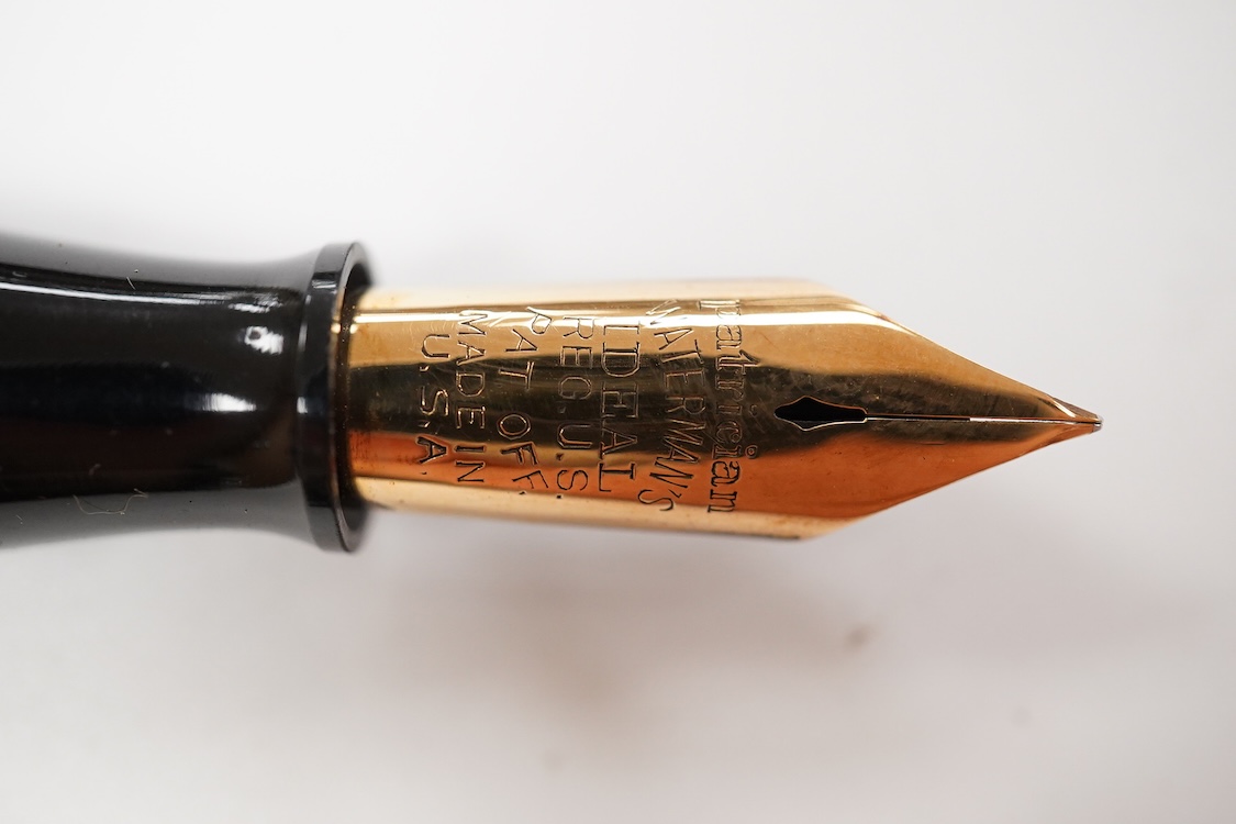 A Waterman Patrician in Turquiss with gold filled fittings and 14ct. gold Patrician nib
